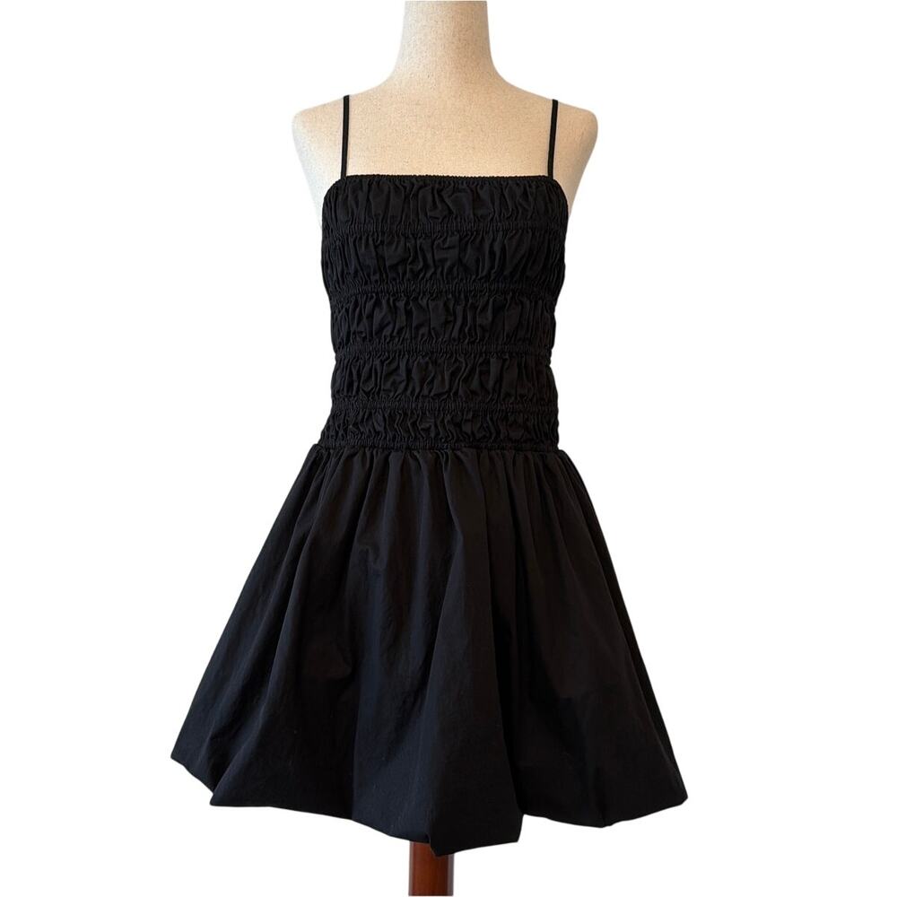 NWOT Open Edit Smocked Balloon Dress, Black, Women’s Medium